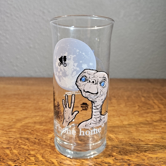 E.T. "Phone Home" Glass Tumbler Vintage 1982 - Picture 1 of 6